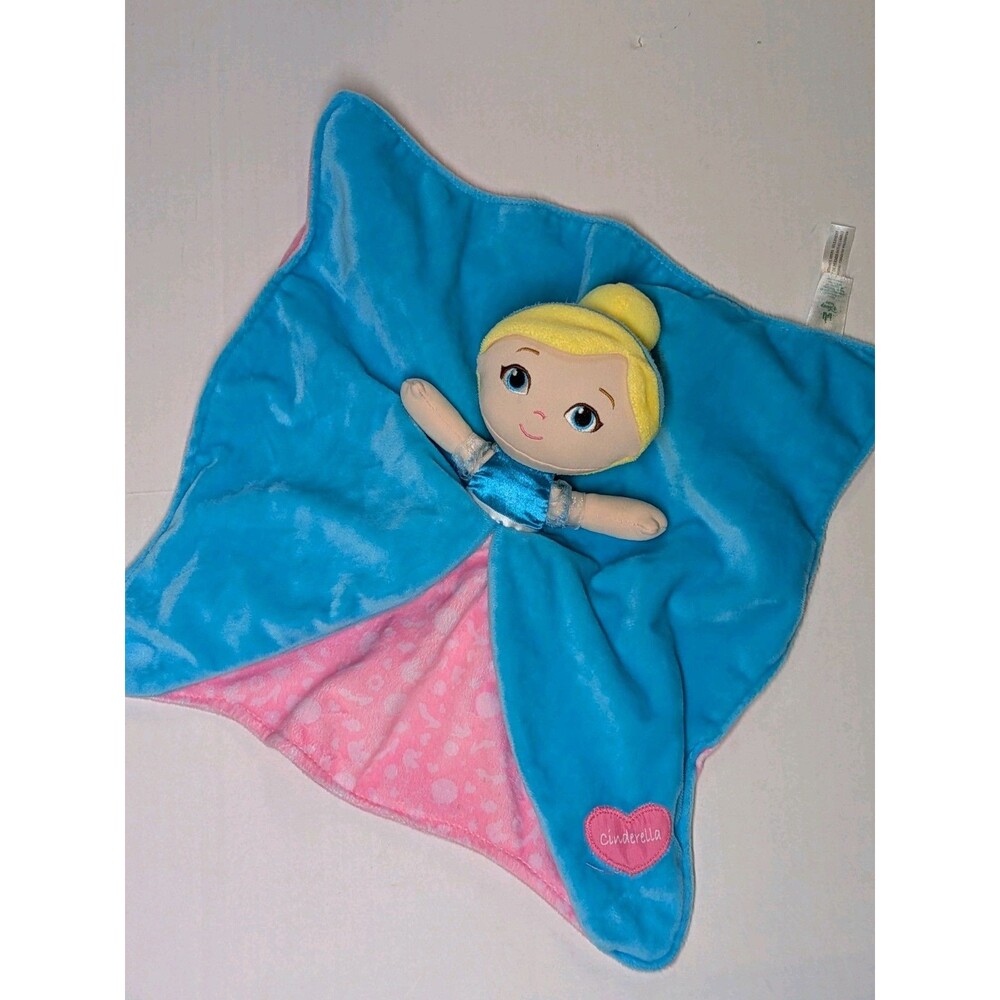 Disney Baby Cinderella pink & Blue Lovey Plush Security Blanket